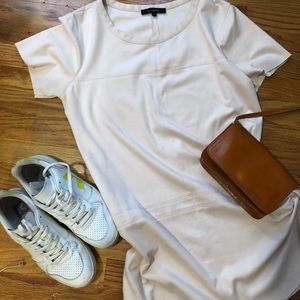 Olivaceous - Pink Suede T-Shirt Dress